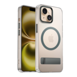 Coverzs iPhone 15 MagSafe hardcase avec debout (gris)