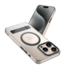 Coverzs Coverzs iPhone 15 Pro MagSafe hardcase avec debout (gris)