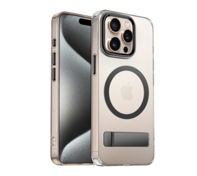 Coverzs iPhone 15 Pro Max MagSafe hardcase avec debout (noir)