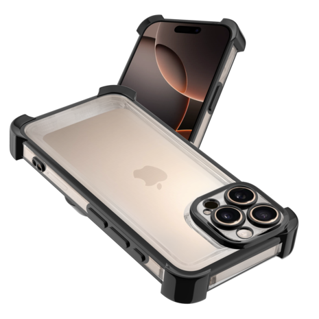Ceezs Ceezs iPhone 15 Pro Max TPU Shock case avec protection de la caméra (noir)