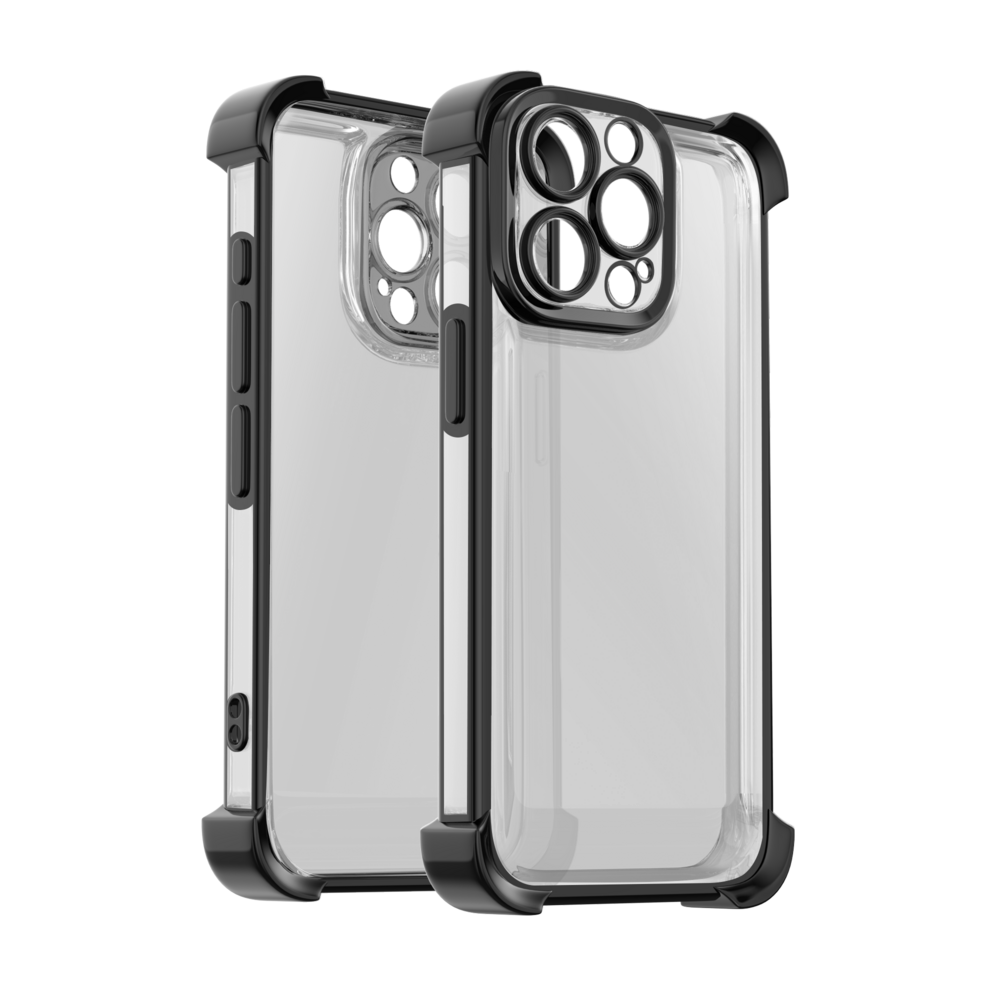 Ceezs Ceezs iPhone 15 Pro Max TPU Shock case avec protection de la caméra (noir)