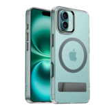 Coverzs iPhone 16 MagSafe hardcase avec debout (gris)