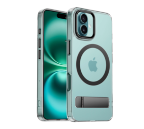 Coverzs iPhone 16 MagSafe hardcase avec debout (noir)