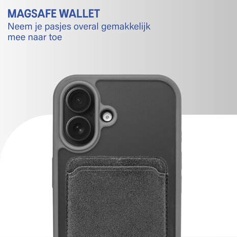 Coverzs Coverzs iPhone 16 Plus matte MagSafe case avec debout (gris)