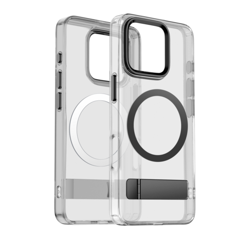 Coverzs Coverzs iPhone 16 Pro MagSafe hardcase avec debout (noir)