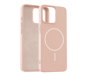Coverzs iPhone 16 Pro coque MagSafe en silicone 'Slim' (rose clair)