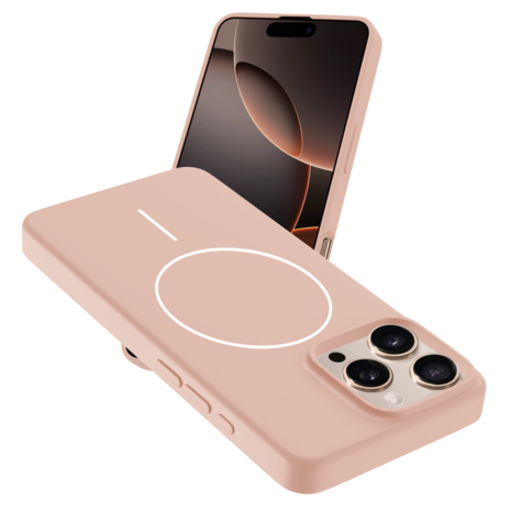 Coverzs Coverzs iPhone 16 Pro coque MagSafe en silicone 'Slim' (rose clair)