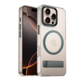 Coverzs iPhone 16 Pro Max MagSafe hardcase avec debout (gris)