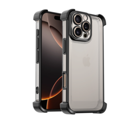 Ceezs iPhone 16 Pro Max TPU Shock case avec protection de la caméra (noir)