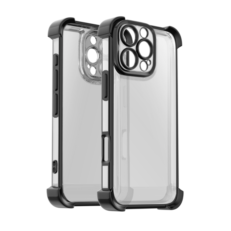 Ceezs Ceezs iPhone 16 Pro Max TPU Shock case avec protection de la caméra (noir)