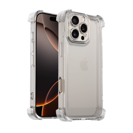 Ceezs Ceezs iPhone 16 Pro Max TPU Shock case avec protection de la caméra (transparent)