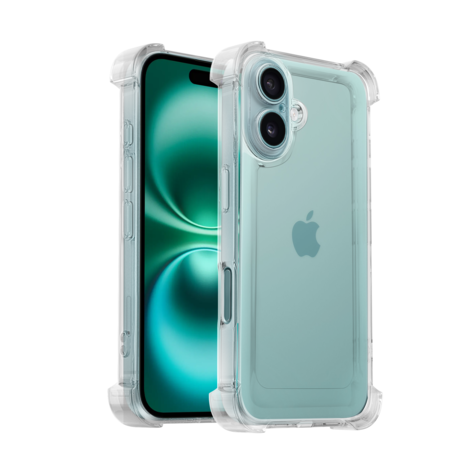 Ceezs Ceezs iPhone 16 TPU Shock case avec protection de la caméra (transparent)