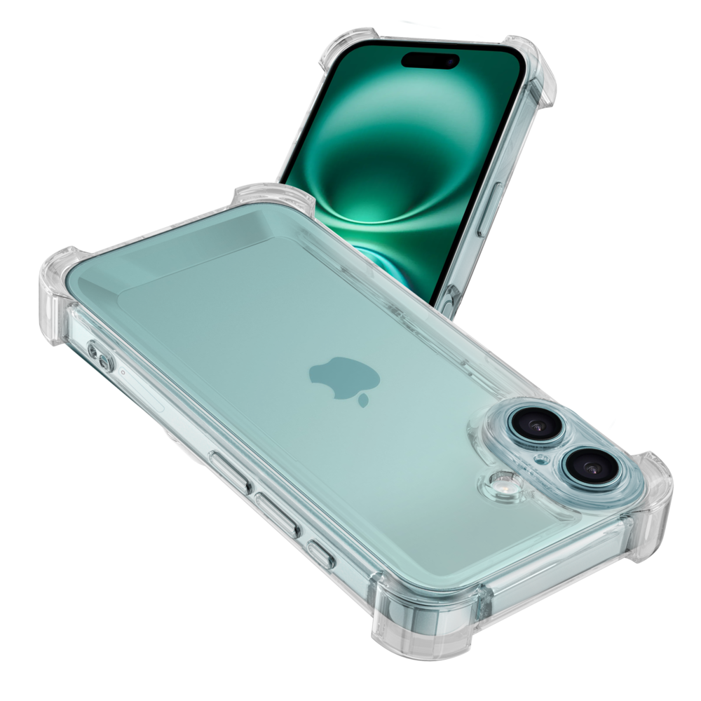 Ceezs Ceezs iPhone 16 TPU Shock case avec protection de la caméra (transparent)