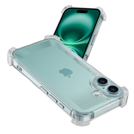 Ceezs Ceezs iPhone 16 TPU Shock case avec protection de la caméra (transparent)