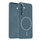 Coverzs Samsung Galaxy S24 coque MagSafe en silicone 'Slim' (bleu foncé)