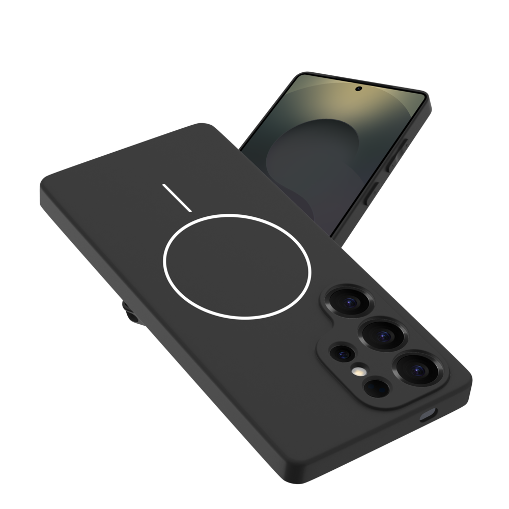 Coverzs Coverzs Samsung Galaxy S24 Ultra coque MagSafe en silicone 'Slim' (noir)