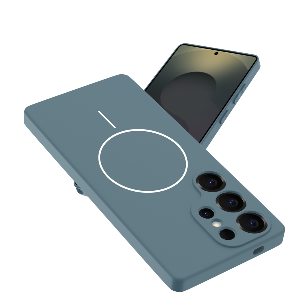 Coverzs Coverzs Samsung Galaxy S25 Ultra coque MagSafe en silicone 'Slim' (bleu foncé)