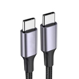 Coverzs 100W USB-C braided câble de chargement - 0,5m (noir)