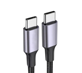 Coverzs 100W USB-C braided câble de chargement - 0,5m (noir)