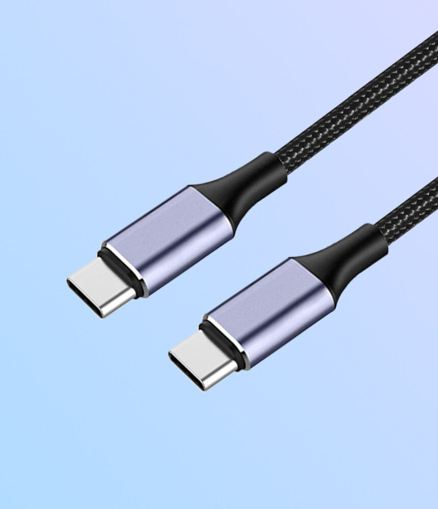 Coverzs Coverzs 100W USB-C braided câble de chargement - 0,5m (noir)