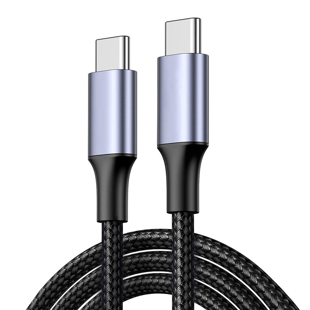 Coverzs Coverzs 100W USB-C braided câble de chargement - 1m (noir)