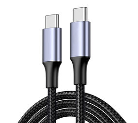 Coverzs 100W USB-C braided câble de chargement - 3m (noir)