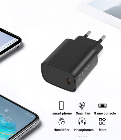 Coverzs Coverzs Chargeur/adaptateur 20W USB-C (noir)