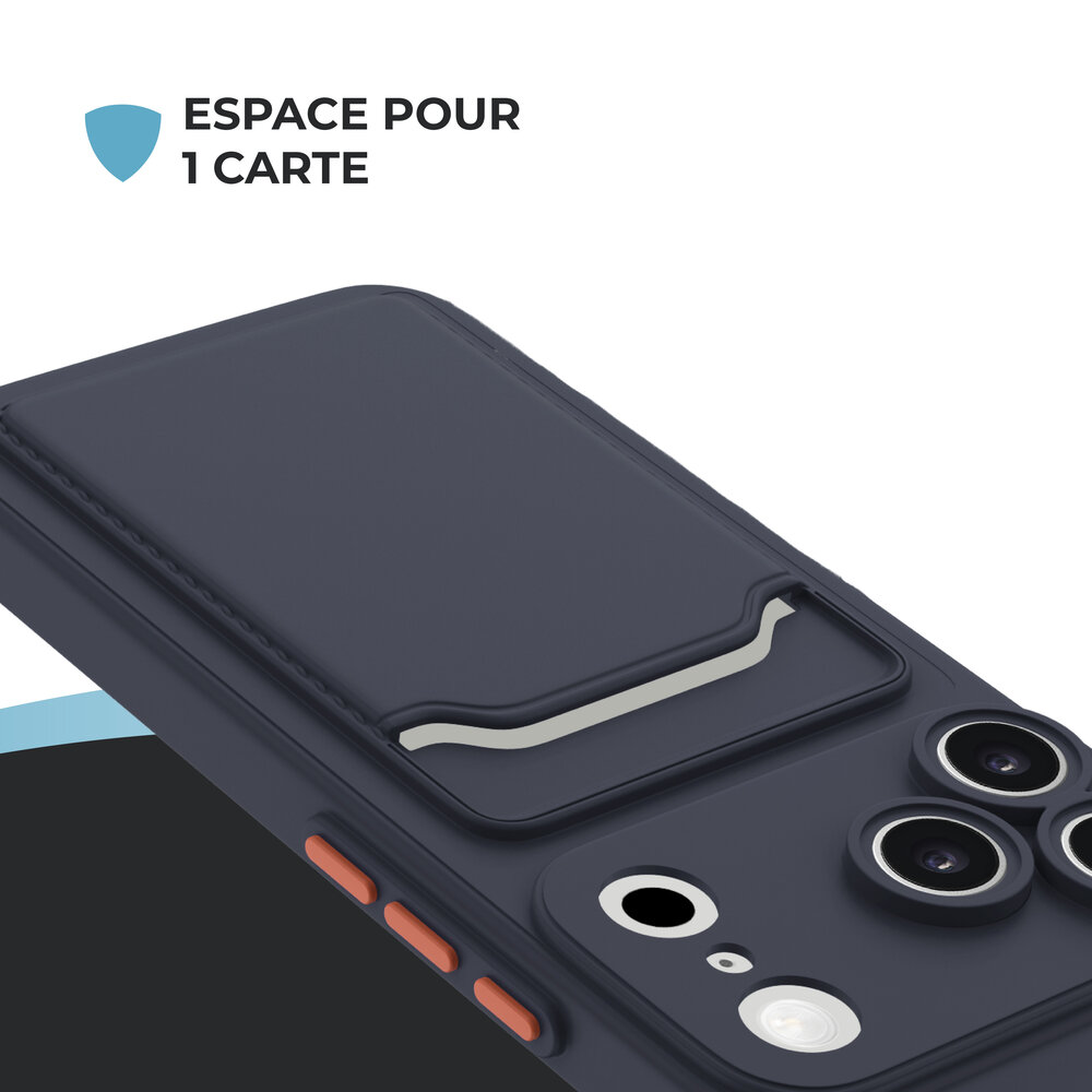 ShieldCase ShieldCase iPhone 17 Pro Back cover avec porte carte (bleu foncé) ShieldCase ShieldCase iPhone 17 Pro Back cover avec porte carte (bleu foncé)