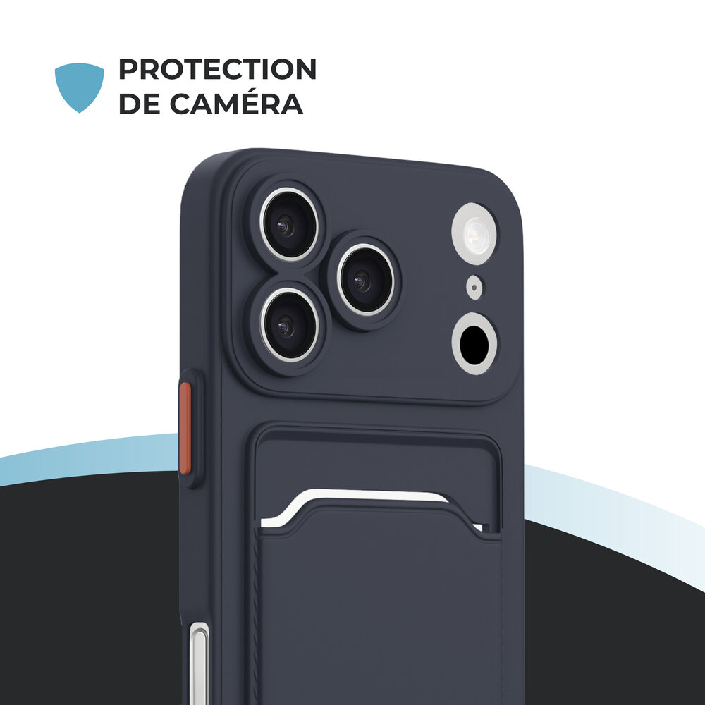 ShieldCase ShieldCase iPhone 17 Pro Back cover avec porte carte (bleu foncé) ShieldCase ShieldCase iPhone 17 Pro Back cover avec porte carte (bleu foncé)