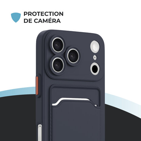 ShieldCase ShieldCase iPhone 17 Pro Back cover avec porte carte (bleu foncé) ShieldCase ShieldCase iPhone 17 Pro Back cover avec porte carte (bleu foncé)