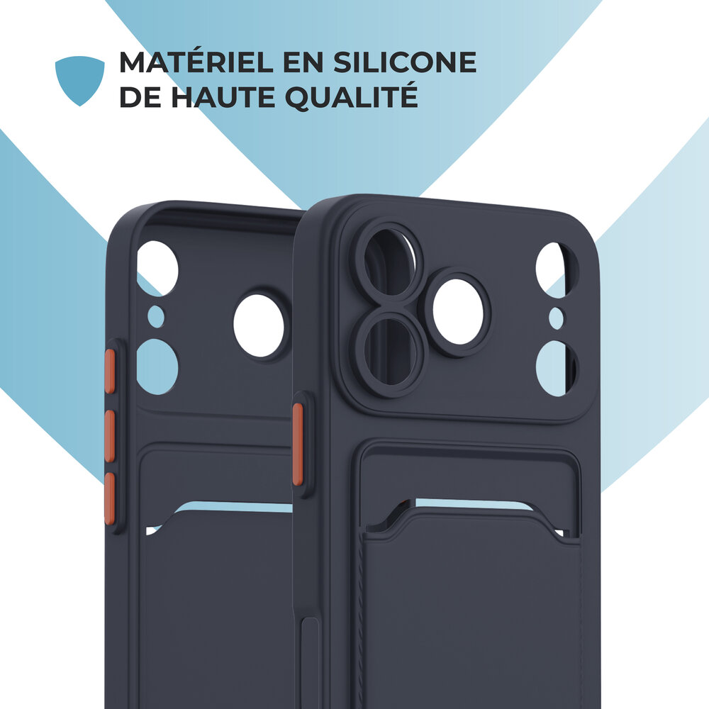 ShieldCase ShieldCase iPhone 17 Pro Max Back cover avec porte carte (bleu foncé) ShieldCase ShieldCase iPhone 17 Pro Max Back cover avec porte carte (bleu foncé)