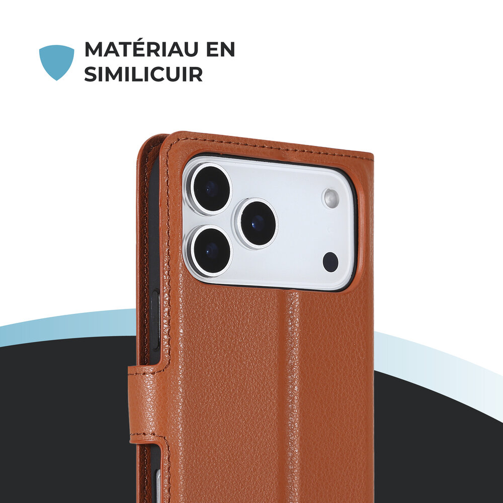 ShieldCase ShieldCase iPhone 17 Pro Max étui bibliothèque en cuir (marron) ShieldCase ShieldCase iPhone 17 Pro Max étui bibliothèque en cuir (marron)
