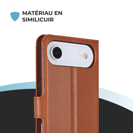 ShieldCase ShieldCase iPhone Air étui bibliothèque en cuir (marron) ShieldCase ShieldCase iPhone Air étui bibliothèque en cuir (marron)
