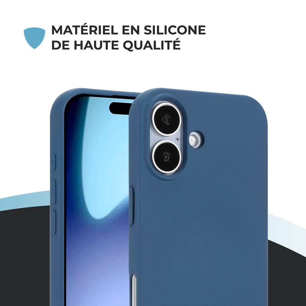 ShieldCase ShieldCase iPhone 17 coque en silicone (bleu foncé)