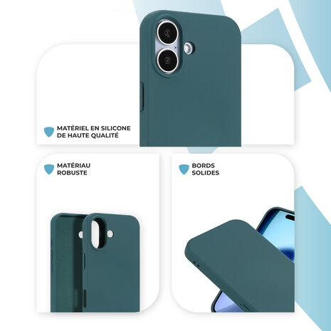 ShieldCase ShieldCase iPhone 17 coque en silicone (vert foncé)