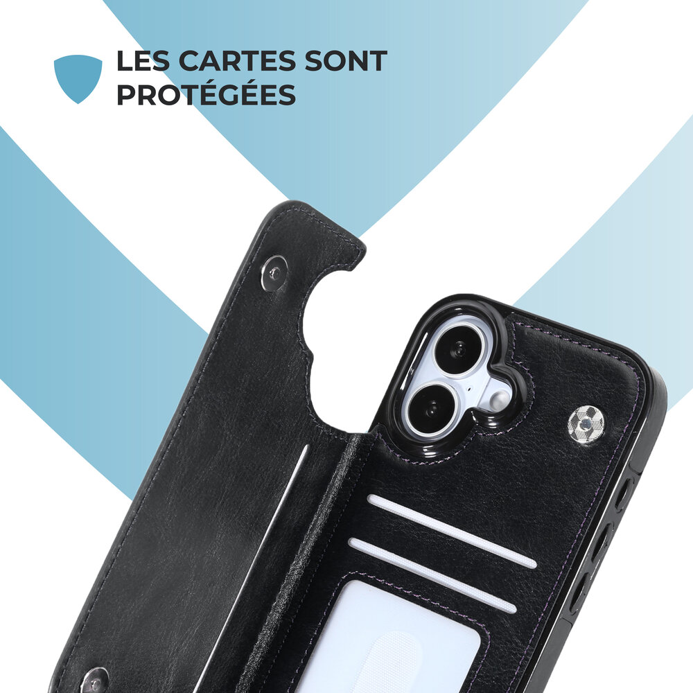 ShieldCase ShieldCase iPhone 17 étui portefeuille (noir) ShieldCase ShieldCase iPhone 17 étui portefeuille (noir)