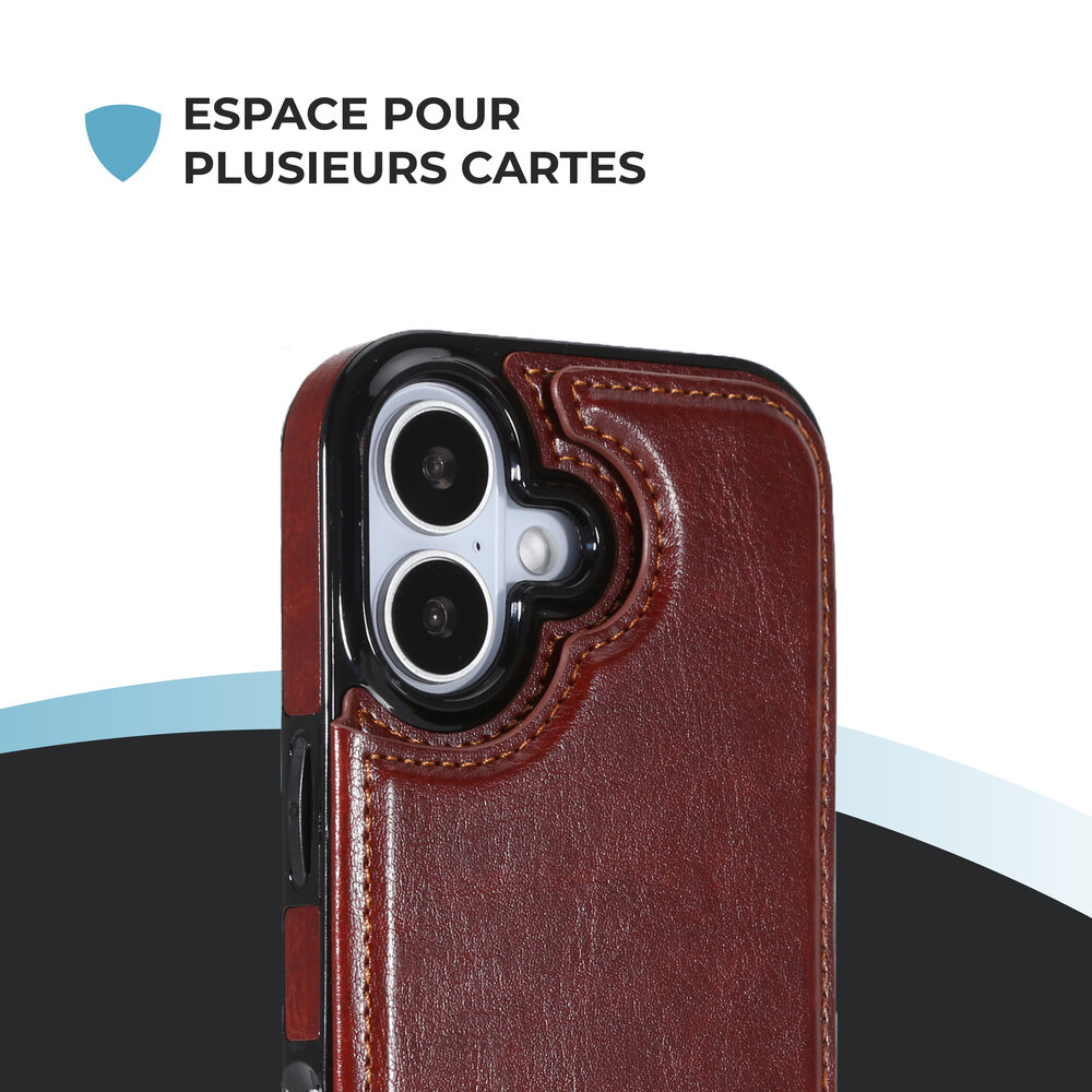 ShieldCase ShieldCase iPhone 17 étui portefeuille (marron) ShieldCase ShieldCase iPhone 17 étui portefeuille (marron)