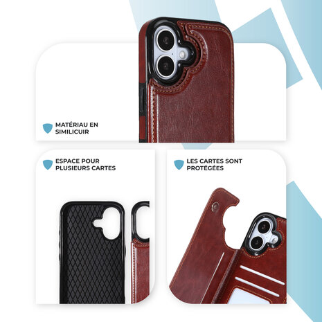 ShieldCase ShieldCase iPhone 17 étui portefeuille (marron) ShieldCase ShieldCase iPhone 17 étui portefeuille (marron)