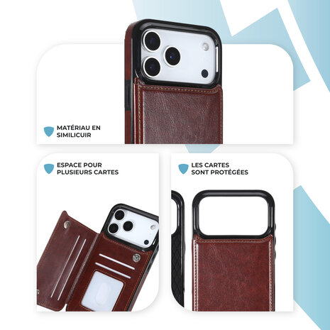 ShieldCase ShieldCase iPhone 17 Pro Max étui portefeuille (marron) ShieldCase ShieldCase iPhone 17 Pro Max étui portefeuille (marron)