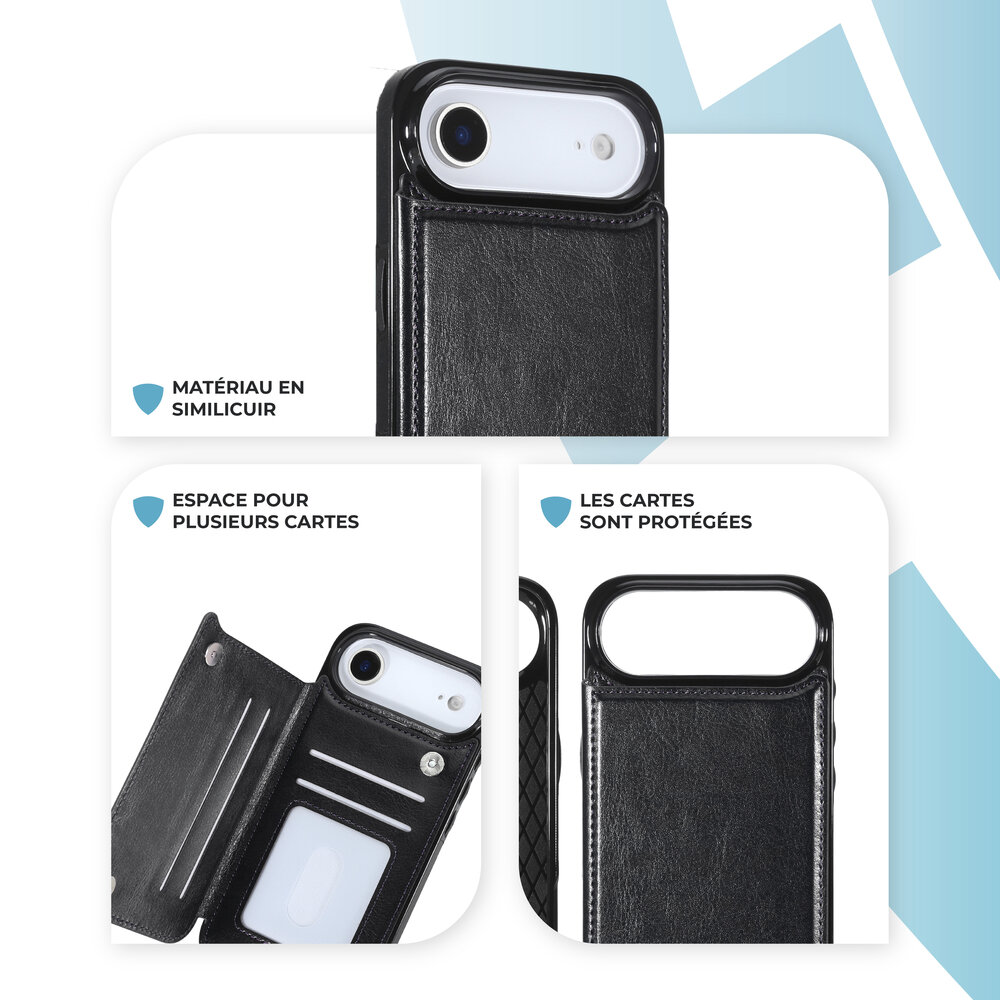 ShieldCase ShieldCase iPhone Air étui portefeuille (noir) ShieldCase ShieldCase iPhone Air étui portefeuille (noir)