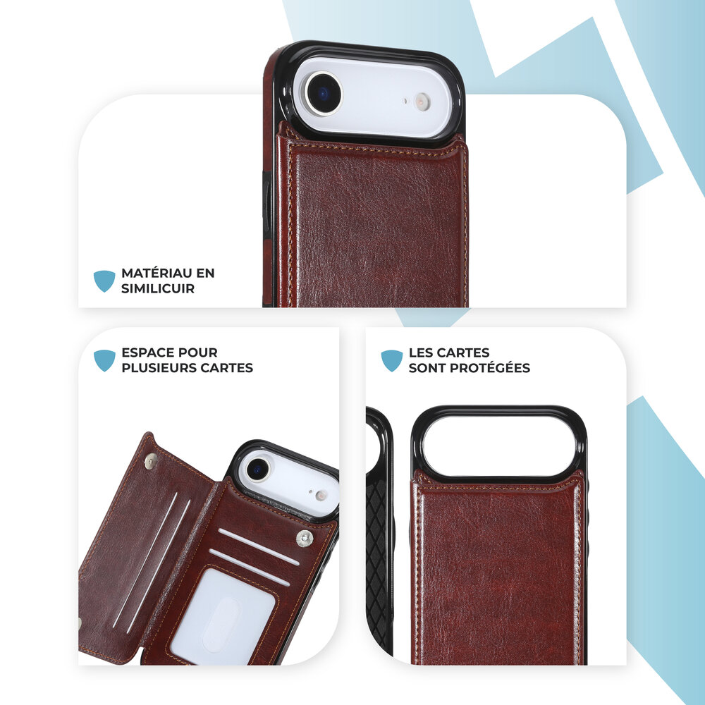 ShieldCase ShieldCase iPhone Air étui portefeuille (marron) ShieldCase ShieldCase iPhone Air étui portefeuille (marron)