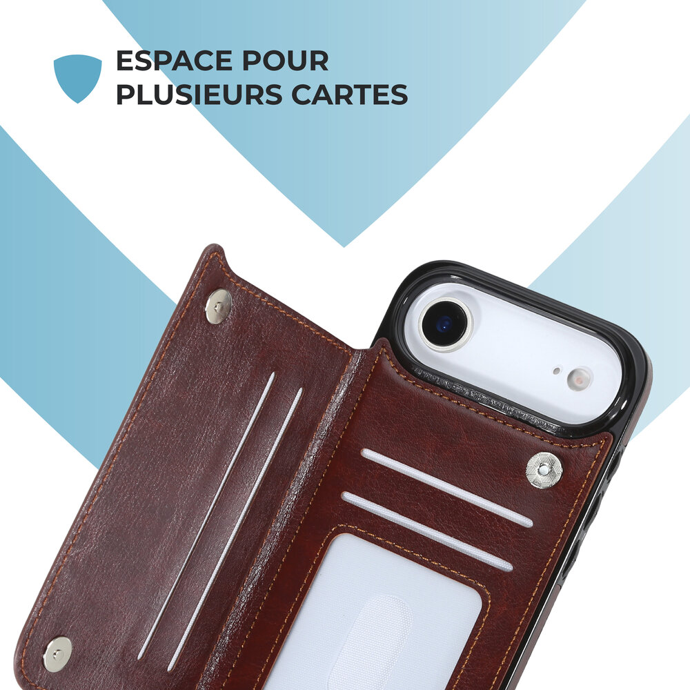 ShieldCase ShieldCase iPhone Air étui portefeuille (marron) ShieldCase ShieldCase iPhone Air étui portefeuille (marron)