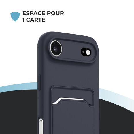 ShieldCase ShieldCase iPhone Air coque en silicone porte carte (bleu foncé)