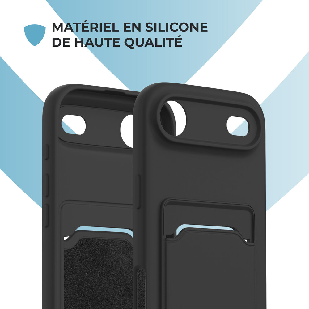 ShieldCase ShieldCase iPhone Air coque en silicone porte carte (noir)