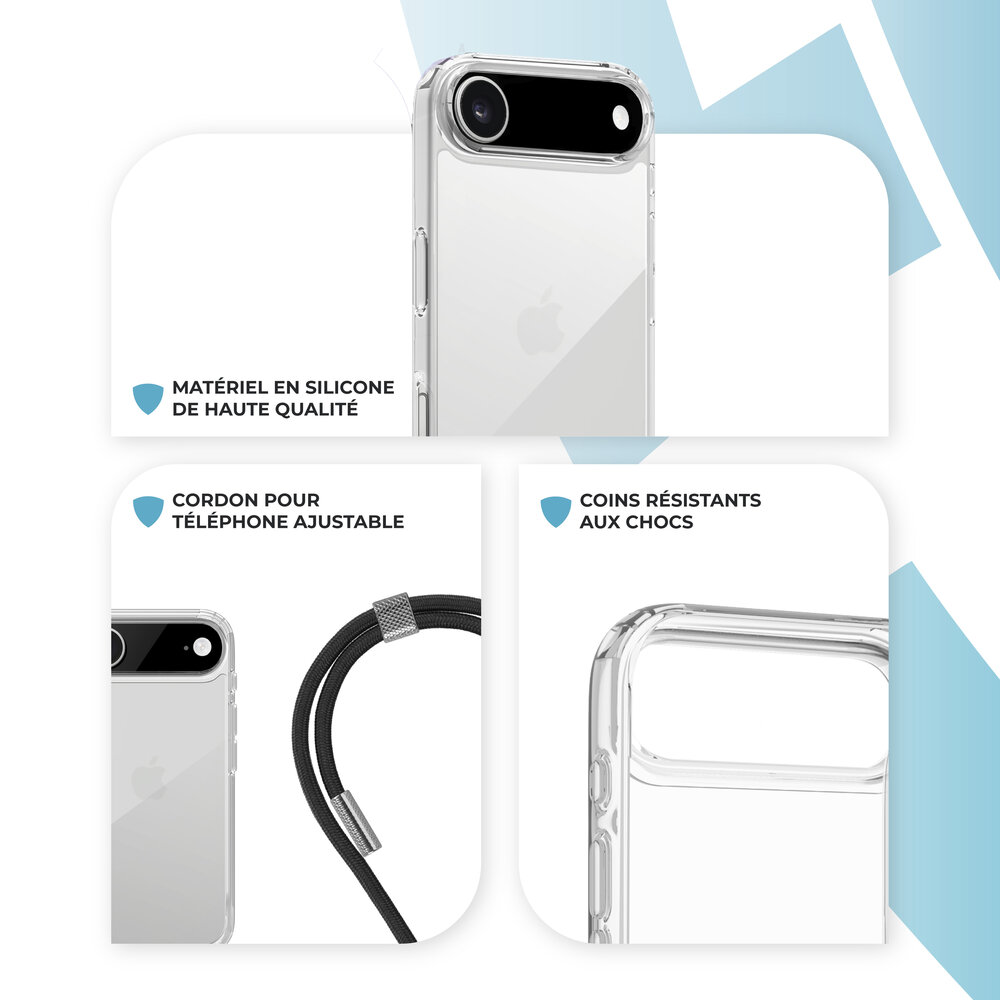 ShieldCase ShieldCase iPhone Air coque antichoc avec cordon (transparente) ShieldCase ShieldCase iPhone Air coque antichoc avec cordon (transparente)