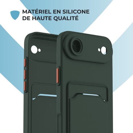 ShieldCase ShieldCase iPhone Air Back cover avec porte carte (vert foncé) ShieldCase ShieldCase iPhone Air Back cover avec porte carte (vert foncé)
