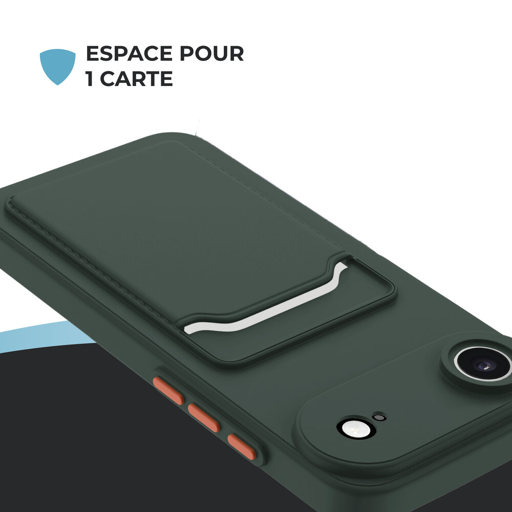 ShieldCase ShieldCase iPhone Air Back cover avec porte carte (vert foncé) ShieldCase ShieldCase iPhone Air Back cover avec porte carte (vert foncé)