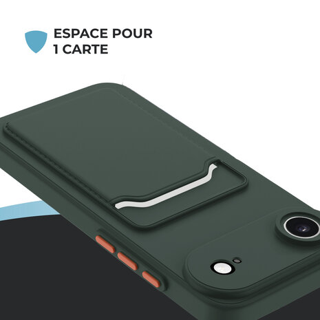 ShieldCase ShieldCase iPhone Air Back cover avec porte carte (vert foncé) ShieldCase ShieldCase iPhone Air Back cover avec porte carte (vert foncé)
