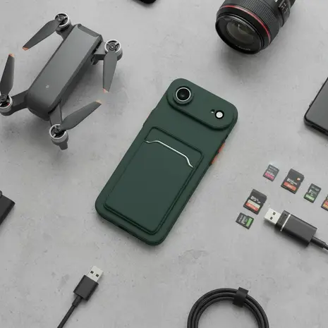 ShieldCase ShieldCase iPhone Air Back cover avec porte carte (vert foncé) ShieldCase ShieldCase iPhone Air Back cover avec porte carte (vert foncé)