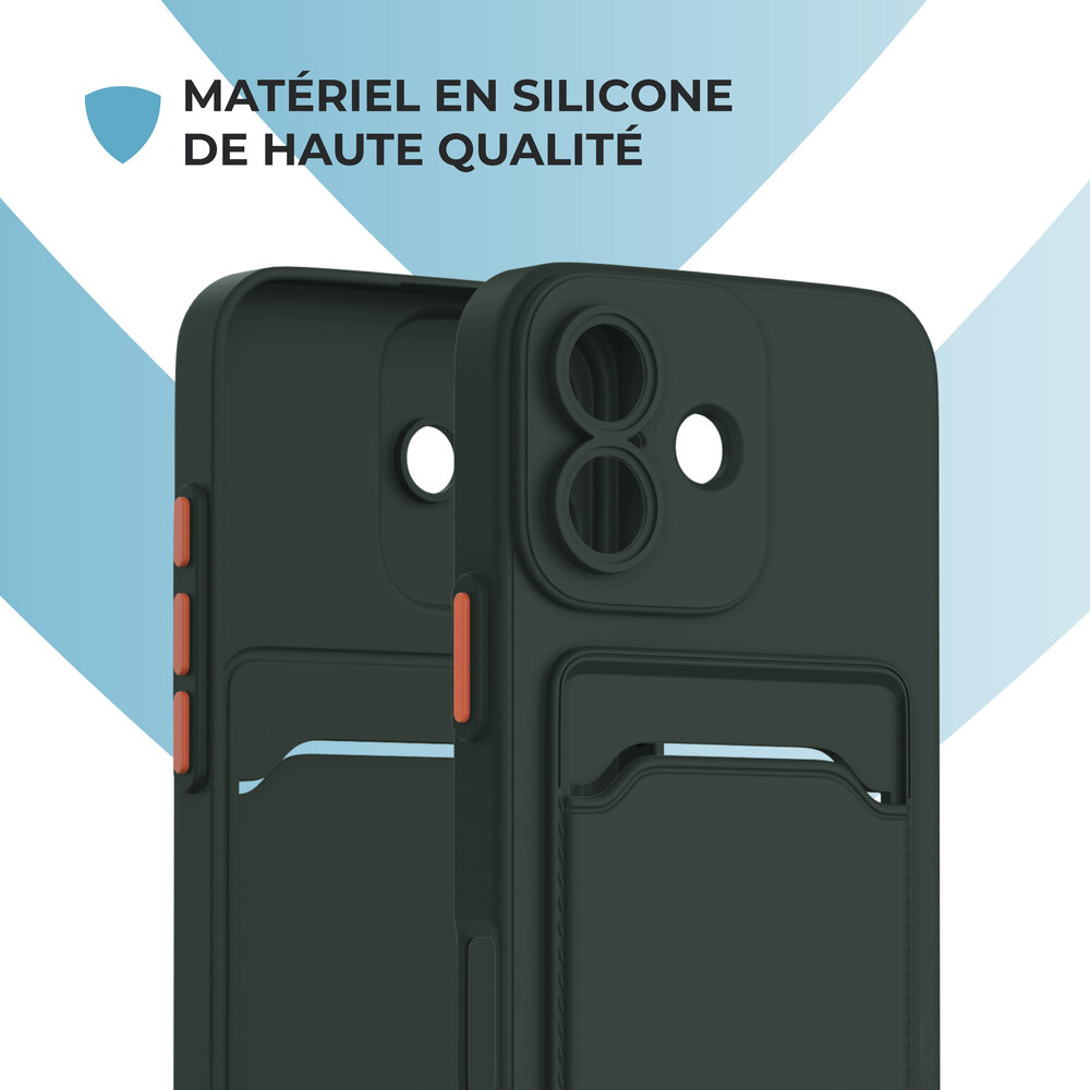 ShieldCase ShieldCase iPhone 17 Back cover avec porte carte (vert foncé) ShieldCase ShieldCase iPhone 17 Back cover avec porte carte (vert foncé)